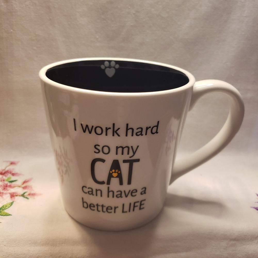 Super Cute Cat Lover's White and Black Mug 11 Ounces
